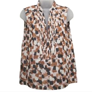 J. CREW  Tan Green Abstract Polka-dot Tassel 0